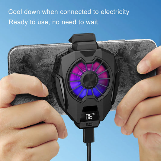 DL05 Mobile Phone Radiator Digital Display Portable Back Clip Phone Cooling Fan Cooler for Smartphone