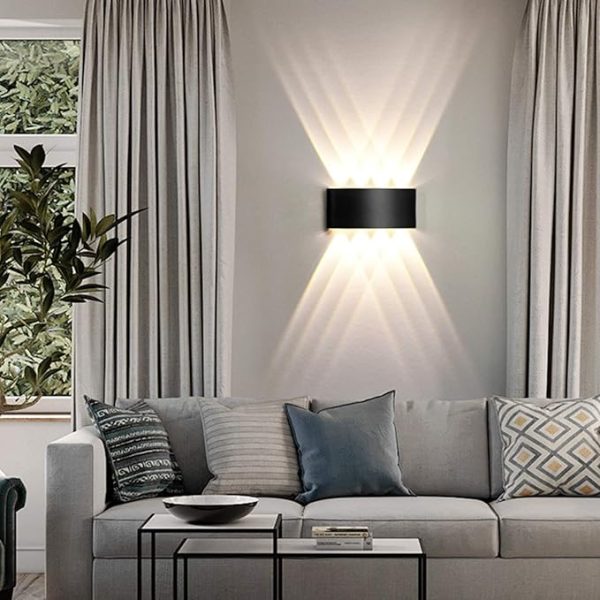 8 Way 8 Side Outdoor Waterproof Wall Light, Fancy Led Light For Wall, Aluminium Ip65 Waterproof Outdoor Wall Lamps – 8 Watts - awanix.pk