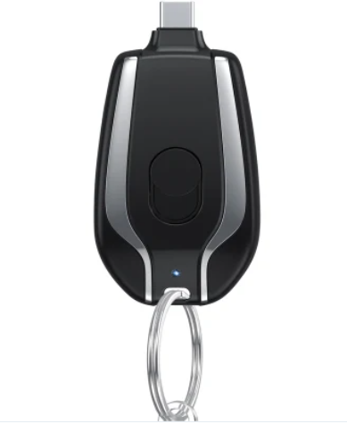 Ultra-Compact 1500mAh Keychain Emergency Charger with Fast Type-C Charging and Backup Power Bank for Android and Lightning Devices - awanix.pk