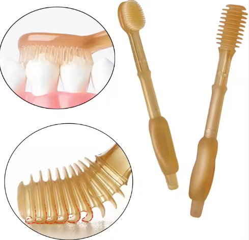 Baby Silicone Toothbrush Set Baby Oral Tongue Cleaner Infant Newborn Tongue Cleaning Brush Kids Tongue Scraper Cleaner - awanix.pk