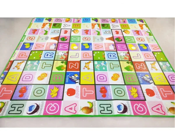 Crawling Mat For Baby Floor Play Mat Double-sided Baby Playmat foam Reversible Waterproof Game Mat For Infants Toddlers Kids (random Color) (random Design) - awanix.pk