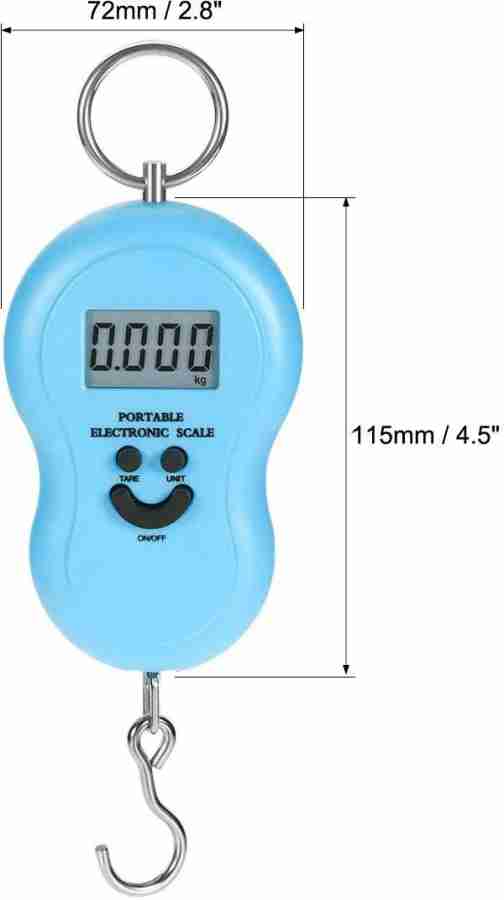 Imported Portable Electronic Digital Hand Hanging Hook Scale | Luggage Bag, Kitchen, Fishing Pocket Scale (random Color) - awanix.pk