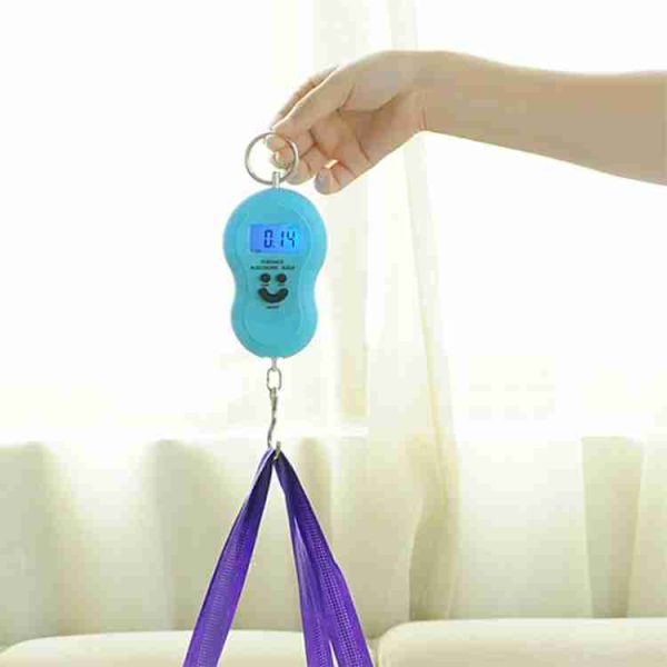 Imported Portable Electronic Digital Hand Hanging Hook Scale | Luggage Bag, Kitchen, Fishing Pocket Scale (random Color) - awanix.pk