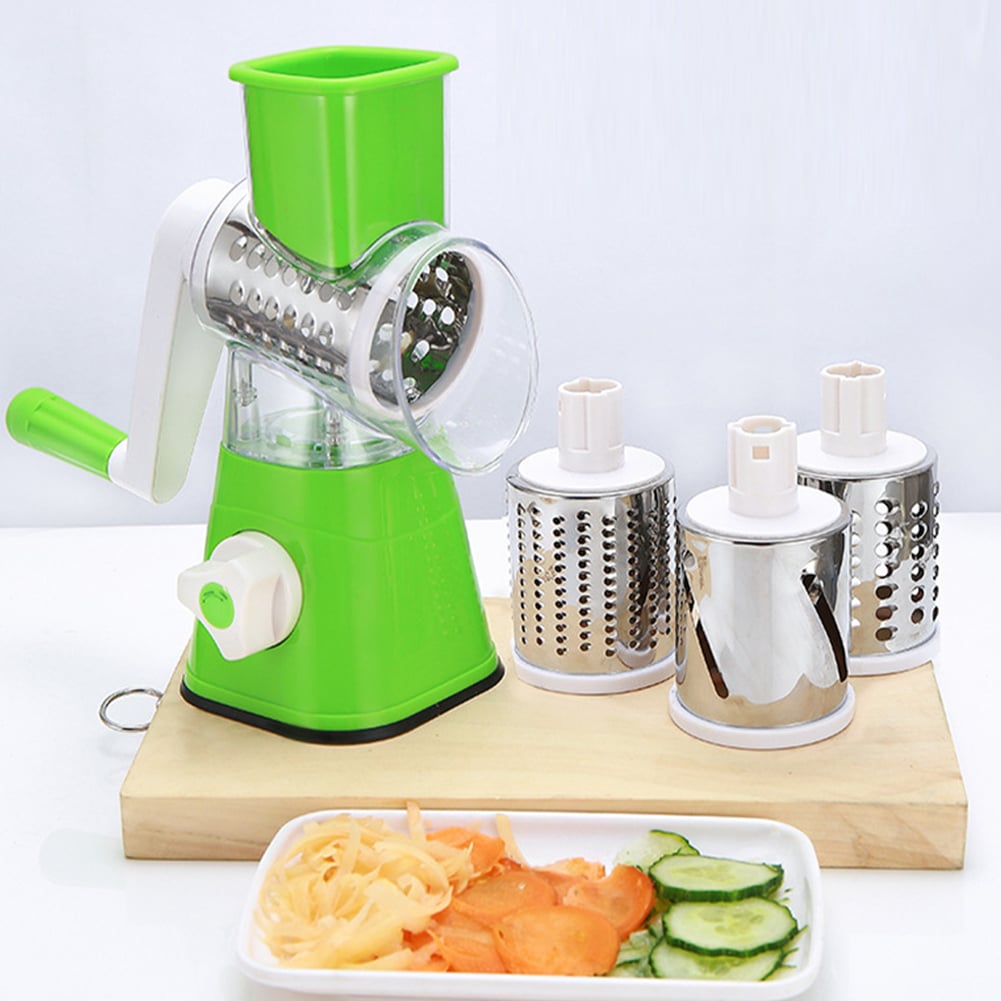 Manual Vegetable Cutter Slicer ,Drum Cutter,Multifunctional Round Slicer Gadget - awanix.pk