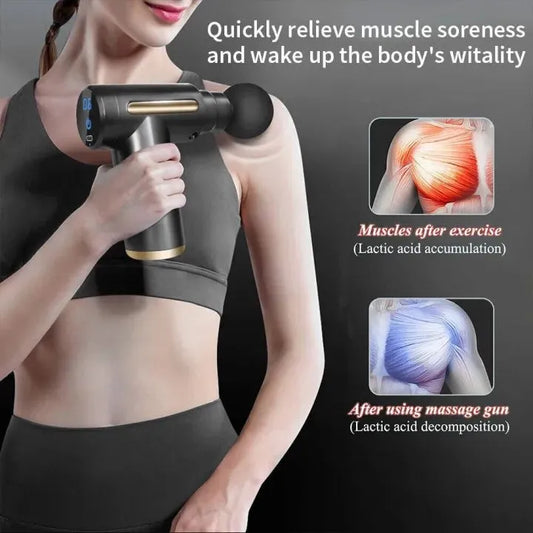 Professional Deep Tissue Massage Gun High Torque Muscle Relaxer Portable Ergonomic Design Ultra Compact Fashionable Perfect for Back Neck Day Gift Relieves Body Fatigue Improves Skin Smoothness