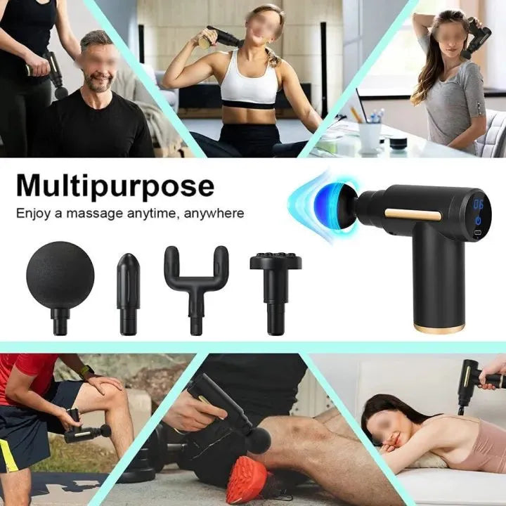 Professional Deep Tissue Massage Gun High Torque Muscle Relaxer Portable Ergonomic Design Ultra Compact Fashionable Perfect for Back Neck Day Gift Relieves Body Fatigue Improves Skin Smoothness