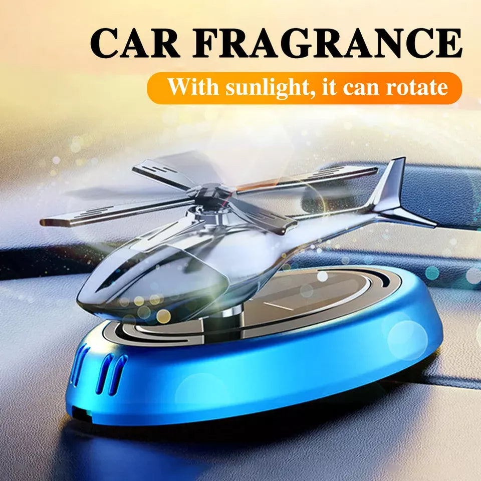 Solar Car Air Freshener | Solar Energy Rotating Helicopter Aroma Diffuser For Car (random Color) - awanix.pk