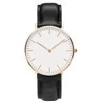DW Leather Strap Men Wrist Watch Analog Brown Leather Luxury Wrist Watch Stainless steel Smart Watch Leather Straps