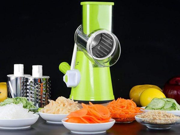 Manual Vegetable Cutter Slicer ,Drum Cutter,Multifunctional Round Slicer Gadget - awanix.pk