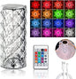 16 Colors Diamond Rose Crystal Touch Lamp Bedside Acrylic Usb Rechargeable Table Lamp - awanix.pk