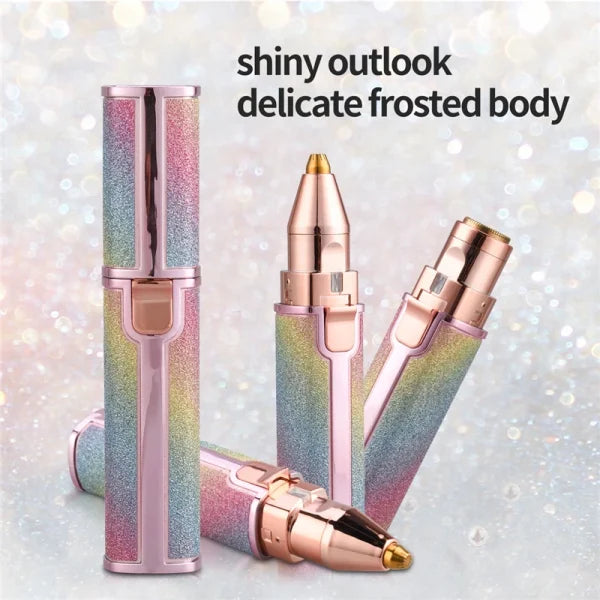 2-in-1 Electric Eyebrow Trimmer & Facial Hair Remover - awanix.pk