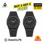 BUY 1 GET 1 FREE Full Black Aura Watch Full BLACK AURA Quartz Watch – Lightweight Design,Premium Qulity & Finish - Best Quality Analog Watch For Boys - Watch For Men