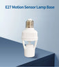 E27 Infrared Motion Sensor Light Socket - Hardwired Auto On/Off Switch for Porch, Garden, Stairs