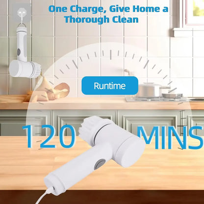 Magic Brush Wireless Battery Cleaning Brush Bathtub Tile Professional Cleaning Brush Rechargeable - awanix.pk