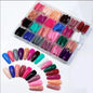 Rare & Serendipity nail tips 576 pieces box with multiple shapes and included glue for professional nail applications.