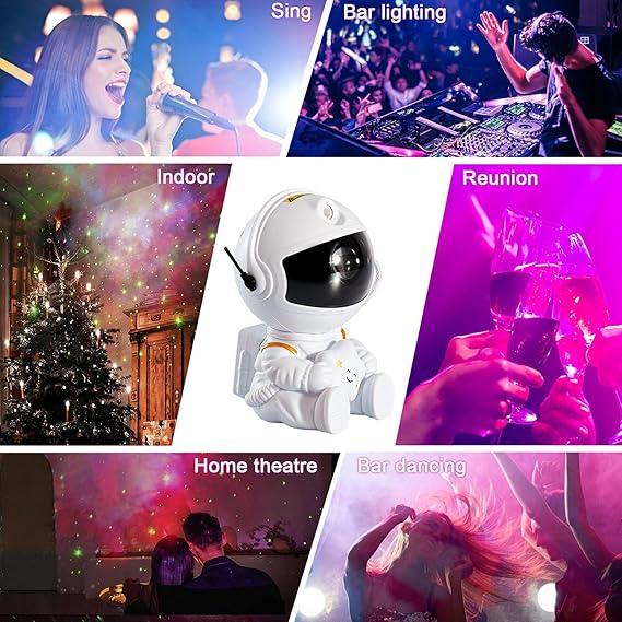 Astronaut Galaxy Projector Lamp | Led Night Light Decoration For Bedrooms – Electric - awanix.pk