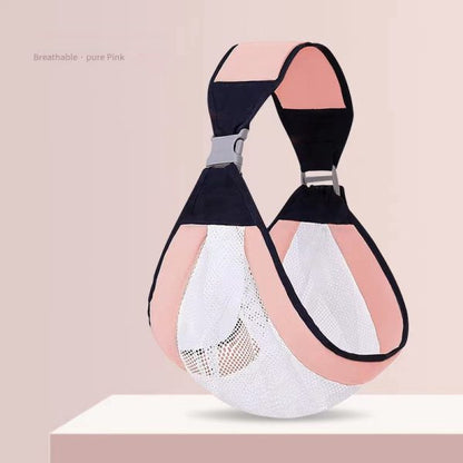 Baby Carrier, Ergonomic Baby Strap One Shoulder Labor-saving Polyester Baby Half Wrapped Sling (random Color) - awanix.pk