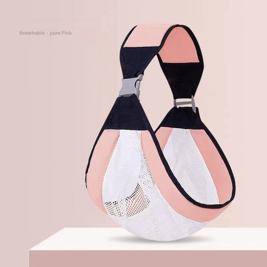 Baby Carrier, Ergonomic Baby Strap One Shoulder Labor-saving Polyester Baby Half Wrapped Sling (random Color) - awanix.pk