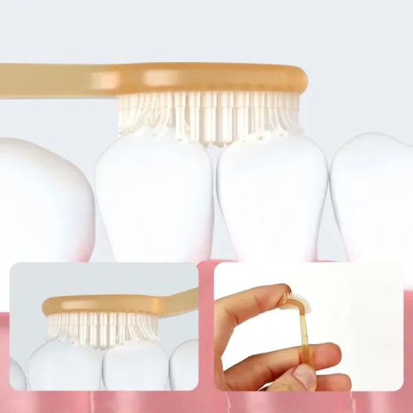 Baby Silicone Toothbrush Set Baby Oral Tongue Cleaner Infant Newborn Tongue Cleaning Brush Kids Tongue Scraper Cleaner - awanix.pk