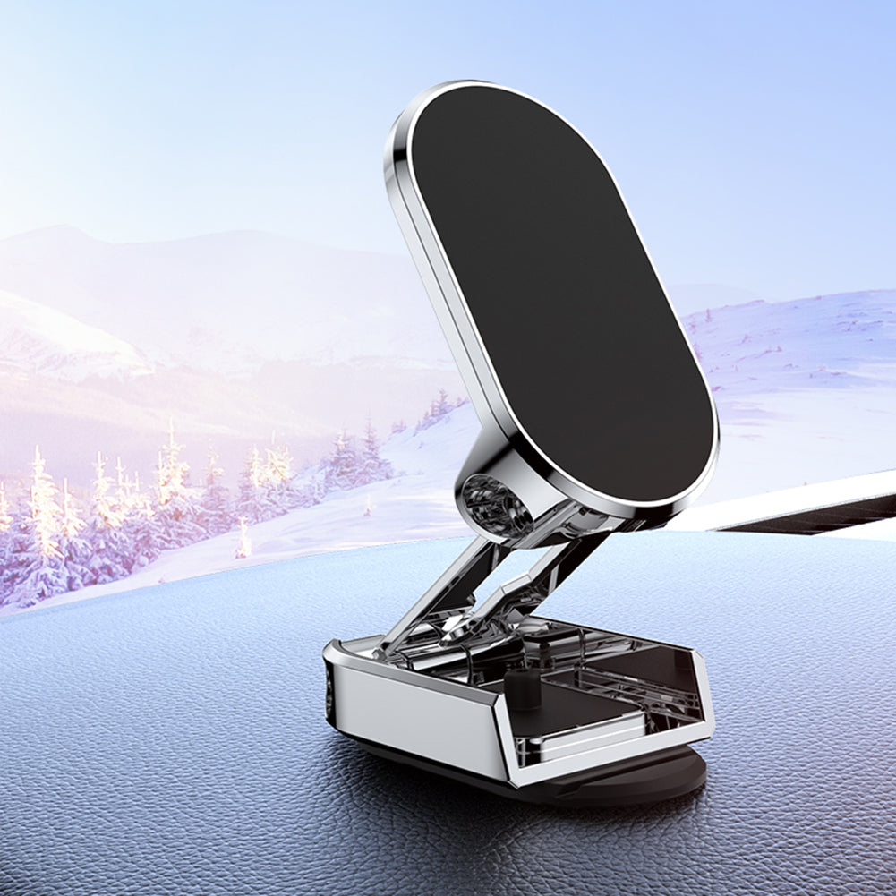 Folding Car Mobile Phone Bracket Base Strong Magnetic Suction 360 Degree Rotating Adjustable Height Air Outlet Navigation Holder - awanix.pk