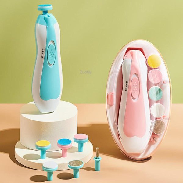 Electric Nail Clipper – Baby Nail Trimmer Clipper Set (random Color) - awanix.pk