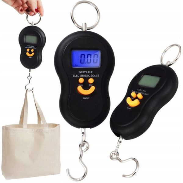 Imported Portable Electronic Digital Hand Hanging Hook Scale | Luggage Bag, Kitchen, Fishing Pocket Scale (random Color) - awanix.pk