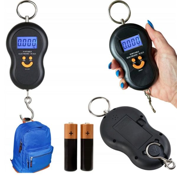 Imported Portable Electronic Digital Hand Hanging Hook Scale | Luggage Bag, Kitchen, Fishing Pocket Scale (random Color) - awanix.pk