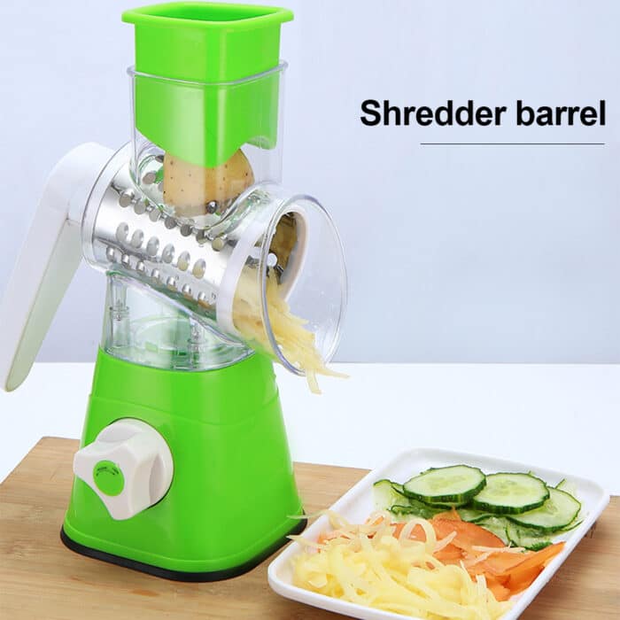 Manual Vegetable Cutter Slicer ,Drum Cutter,Multifunctional Round Slicer Gadget - awanix.pk