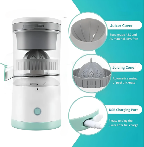 The Electric Citrus Juicer Portable Electric Orange, Lemon Juicer And Squeezer Rechargeable | Juice Blender
