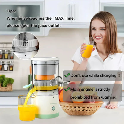 The Electric Citrus Juicer Portable Electric Orange, Lemon Juicer And Squeezer Rechargeable | Juice Blender