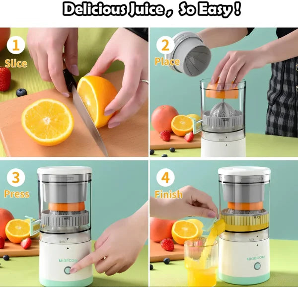 The Electric Citrus Juicer Portable Electric Orange, Lemon Juicer And Squeezer Rechargeable | Juice Blender