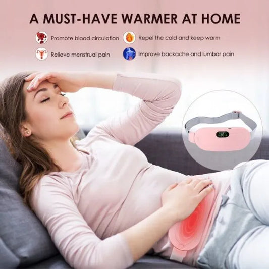 Digital Heating Period Pad – Vibrating Heat Therapy for Instant Cramp Relief #1 Drug-Free Solution for Menstrual Pain – Soothing Warmth & Massage in One!