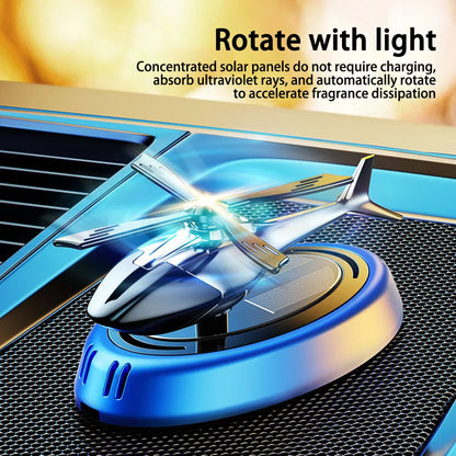 Solar Car Air Freshener | Solar Energy Rotating Helicopter Aroma Diffuser For Car (random Color) - awanix.pk