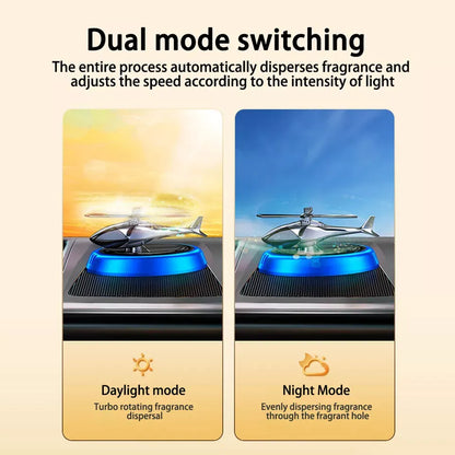 Solar Car Air Freshener | Solar Energy Rotating Helicopter Aroma Diffuser For Car (random Color) - awanix.pk