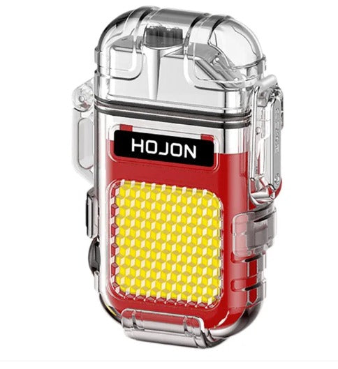 Transparent Bright Cob Led Flashlight With Arc Plasma Beam Electric Lighter (random Color) - awanix.pk