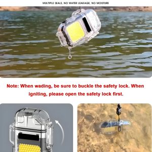 Transparent Bright Cob Led Flashlight With Arc Plasma Beam Electric Lighter (random Color) - awanix.pk